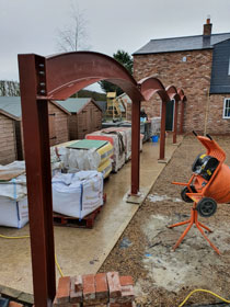 Quadrupil Arched Steelwork